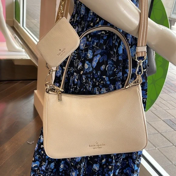 Kate Spade Rosie Shoulder Bag With Tech Attachment AirPod 
Parchment 
NWT - Picture 10 of 16